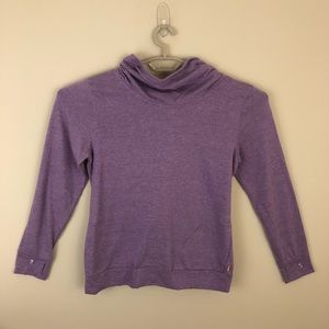 Lucy Sweatshirt Womens L Hoodie Pullover Lavender Long Sleeve Athletic P…